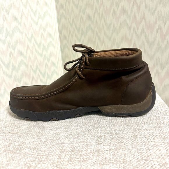 Twisted X Work Boots Steel Toe Moc Toe Brown Leather Mens 8.5 Safety ASTM EH main image 9